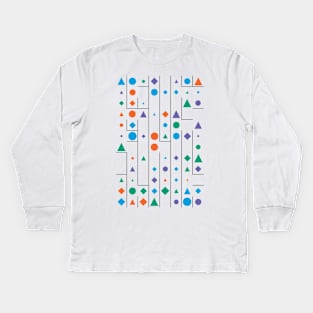 Amazing Geometric Animated Pattern Kids Long Sleeve T-Shirt